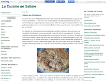 Tablet Screenshot of cuisinedesabine.canalblog.com