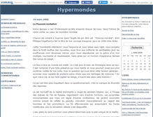 Tablet Screenshot of hypermondes.canalblog.com