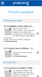 Mobile Screenshot of francklepagnol.canalblog.com