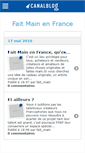 Mobile Screenshot of faitmainenfrance.canalblog.com