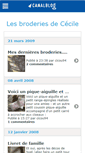 Mobile Screenshot of broderiedececile.canalblog.com