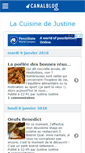 Mobile Screenshot of cuisinedejustine.canalblog.com