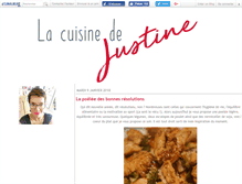 Tablet Screenshot of cuisinedejustine.canalblog.com