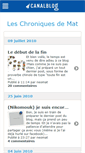 Mobile Screenshot of chroniquesdemat.canalblog.com