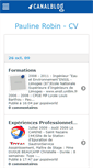 Mobile Screenshot of cvpaulinerobin.canalblog.com