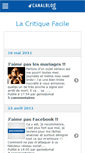Mobile Screenshot of lacritiquefacile.canalblog.com