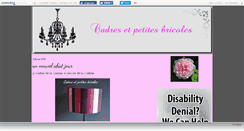 Desktop Screenshot of cadresetbricoles.canalblog.com