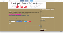 Desktop Screenshot of lesptiteschoses.canalblog.com