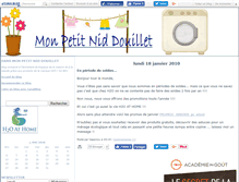 Tablet Screenshot of dansmonpetitnid.canalblog.com