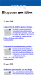 Mobile Screenshot of bloguonsnosidees.canalblog.com