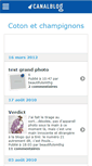 Mobile Screenshot of cotonchampignons.canalblog.com
