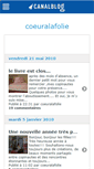Mobile Screenshot of coeuralafolie.canalblog.com