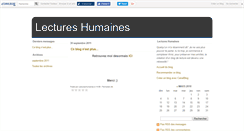Desktop Screenshot of lectureshumaines.canalblog.com