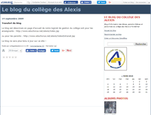 Tablet Screenshot of collegedesalexis.canalblog.com