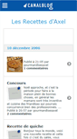Mobile Screenshot of gourmandisesaxel.canalblog.com