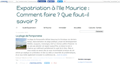 Desktop Screenshot of expatriemaurice.canalblog.com