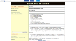 Desktop Screenshot of dubecuisine.canalblog.com