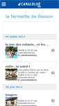 Mobile Screenshot of fermettederesson.canalblog.com