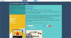Desktop Screenshot of cuisinesansfour.canalblog.com
