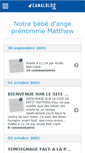 Mobile Screenshot of petitmatthew.canalblog.com