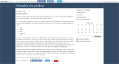 Desktop Screenshot of horairepriere.canalblog.com
