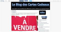 Desktop Screenshot of cartescadeaux.canalblog.com