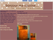 Tablet Screenshot of bonjourmacousine.canalblog.com