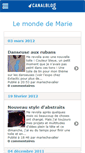 Mobile Screenshot of mariechevalier.canalblog.com