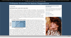 Desktop Screenshot of critiquegratuite.canalblog.com