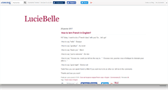 Desktop Screenshot of luciebelle.canalblog.com