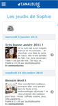 Mobile Screenshot of jeudisdesophie.canalblog.com
