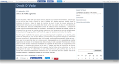 Desktop Screenshot of droitdvelo.canalblog.com