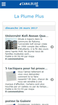 Mobile Screenshot of laplumeplus.canalblog.com