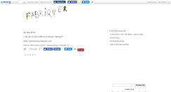 Desktop Screenshot of fabriquer.canalblog.com