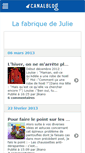 Mobile Screenshot of fabriquedejulie.canalblog.com