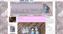 Desktop Screenshot of goutcitronnelle.canalblog.com