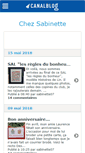 Mobile Screenshot of chezsabinette.canalblog.com