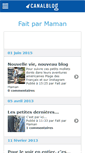 Mobile Screenshot of faitparmaman.canalblog.com