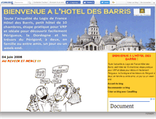 Tablet Screenshot of hoteldesbarris.canalblog.com
