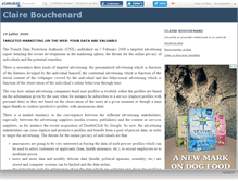 Tablet Screenshot of clairebouchenard.canalblog.com