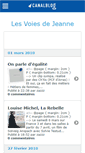 Mobile Screenshot of lesvoiesdejeanne.canalblog.com