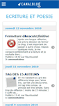 Mobile Screenshot of ecritureetpoesie.canalblog.com