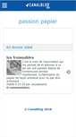 Mobile Screenshot of passionpapier.canalblog.com