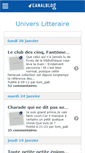 Mobile Screenshot of litterature.canalblog.com